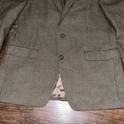 Lauren Ralph Lauren Sport Coat Jacket Blazer Sz 42r Brown Houndstooth Poly Blend