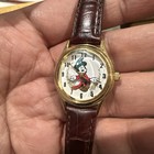 Working Vtg Disney Time Works Mickey Mouse Sorcerer Fantasia Watch Quartz 26mm