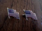 U s a  American Flag Cufflinks With Jewelry Box 1 Set Cuff Links Boxed
