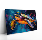 Beach Coastal Bathroom Wall Art Decor Canvas Print Sea Turtle Picture Framed To