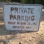 Vintage Weiler Welding Co Heavy Pressed Metal Private Parking Sign Industrial 