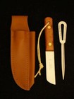 Capt  Currey Rigging Knife   Marlinspike W  Leather Sheath - Made In England