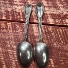 1881 Rogers A1 La Vigne Silverplate 2 Oval Soup Spoons Grape Pattern