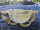Antique Chinese White Jade Carved Flower Brush Washer  Cup 18th C Lotus Flower
