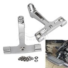 Chrome Rear Passenger Footboard Mount Brackets For Harley Touring Street Glide