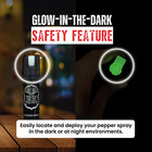 3 Police Magnum Glow In Dark Pepper Spray  50oz Gid Bottom Clip Self Defense