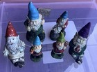 Gnome Vintage And New Lot Of 6 Ceramic Figurines Super Rare And Super Cute 