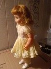 Vintage 25  Doll Hard Plastic Body Open close Eyes Marking On Neck Cutest Dress