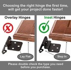 Lot Black Hinge 3 8  Kitchen Door Cabinet Hinges Self Closing Inset Face Mount