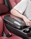 Car Armrest Box Protective Cover For Porsche Cayenne Carbon Fiber Style Abs Cent