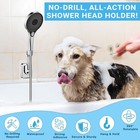Shower Head Holder Adhesive  No-drill Adjustable Handheld Shower Head Holder