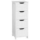 4 Drawer Dresser Chest Drawers Wooden Clothes Storage Bedroom Furniture White