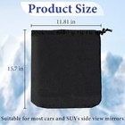 2 Pcs Side Mirror Covers With Drawstrings  Rearview Accessories 2pcs