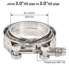 2 0 Inch V Band Clamp With Flange Male Female Stainless Steel Joins 2 0  Od 4pcs