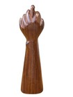 Mano Fico Figa Wooden Carved Fist Hand Sculpture