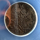 1923 Danzig 1 One Gulden  Silver  Km  145  Anacs Ms 63