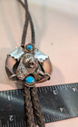 Old Pawn Silver Indian Trading Post Bolo Tie