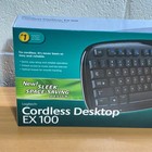 New Logitech Cordless Desktop Ex 100 Wireless Keyboard   Optical Mouse Combo Usb