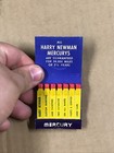 Vintage New unstruck Harry Newman Mercury Dealer Feature Matchbook