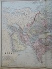 Asia Qing China Japan Korea India 1889-93 Bradley Folio Hand Color Detailed Map