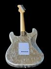 Custom 6 String Silver Leaf Custom Clampton Strat Vintage Style Electric Guitar