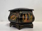 Vintage Palekh Russian Lacquer Hand Painted Box    ivan And The Gray Wolf    Signed