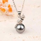 925 Sterling Silver Cat Moon Star Necklace Pendant Jewelry Gift For Women  girls