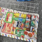 Vtg Playtime Playfood 1988 S w Canned Food Set   Supermarket Set Pizza Soda Nib