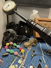 Antique Vintage Junk Drawer Jewelry Lot Estate Sale Find Lot G-8