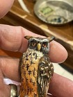 Antique Austrian Vienna Bronze Cold Painted Figure If Orange Owl