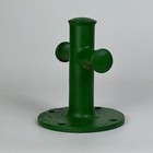 Antique Salvaged Maritime Boat Cross Design Mooring Cleat In Avocado Green Paint