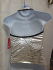 Capezio Halter Foil Silver Top Frontline 10-426c  Youth Large