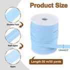55 Yards Double Fold Bias Tape 1 2 Inch Bias Binding Tape  Light Blue