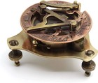 Vintage Marine West London Antique Brass Sundial Compass Nautical Decorative New