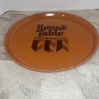 Vintage Fiberglass 14  Round Table Pizza Camtray Serving Tray 3 4  Deep Rare