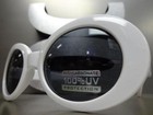 Classic Funky Elegant Vintage Retro Style Sun Glasses White Oval Frame Dark Lens