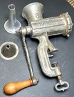 Vintage Moravia  8 Meat Grinder Manual Hand Crank Cast Food Chopper Czech