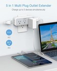 6 Outlet Extender Surge Protector Multi Plug Wall Adapter Tap For Home    