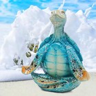 2 Pcs Resin Sea Turtle Figurines Meditating Yoga Statues For Beach Home Decor