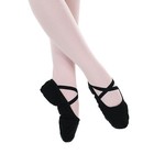 Baiwu Girl s Canvas Split Sole Dance Slipper Ballet Shoes