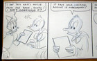 1980 Donald   Daisy Duck Walt Disney Production Cel Comic Strip Art Drawing