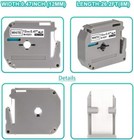 4pk Label Maker Tape 12mm 0 47 - Fits Brother M-k231s P-touch Black On White