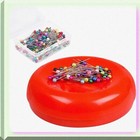 200 Sewing Pins With Magnetic Cushion And Plastic Holder
