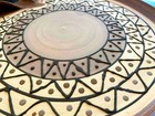 Tim Frederich Dublin Pottery 14  Large Stoneware Charger Platter Folded Rim Art