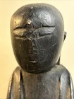 19th Century Antique Asian Wooden Buddha Statue Carved Wood 12    Tall