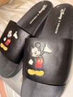 Coach X Disney Mickey Mouse Black Leather Slide Sandals Us 13