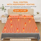 Heated Blanket Queen Size -84 x90  Dual Control Flannel Electric Blanket 10 Heat