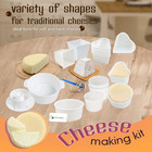 16 Pcs Cheese Making Kit For Beginners - Soft Cheese Form Molds For Cheese Makin