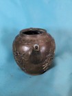 Vintage Chinese Bronze Dragon Teapot Xuande Seal Mark Relief 5 25  Missing Lid