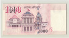 Singapore 1000 Dollars 1999  P-43  Final Prefix 0ak 017164  Sign  Tau  Orig  Unc